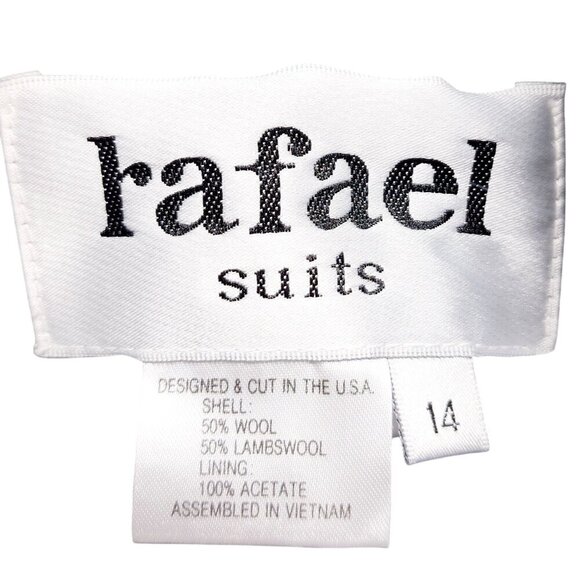 Rafael Wool/Lambswool blend Coat Blazer Jacket Women's Size 14 Green Button-Up - Picture 2 of 10